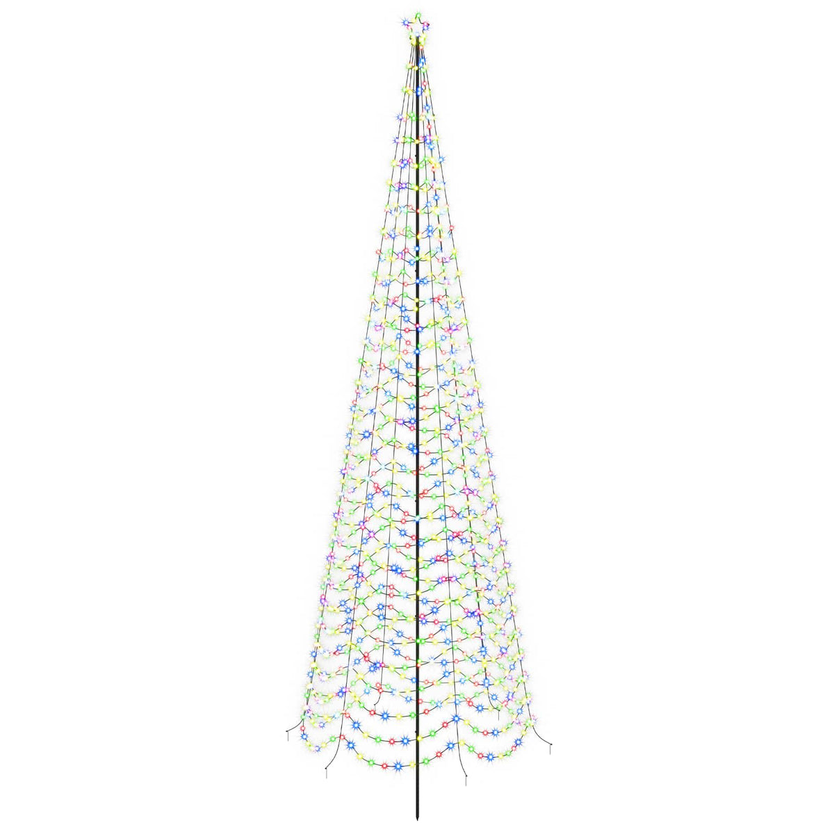 LED Spiral Christmas Tree with Spike EKENAS 500 cm 868 LEDs