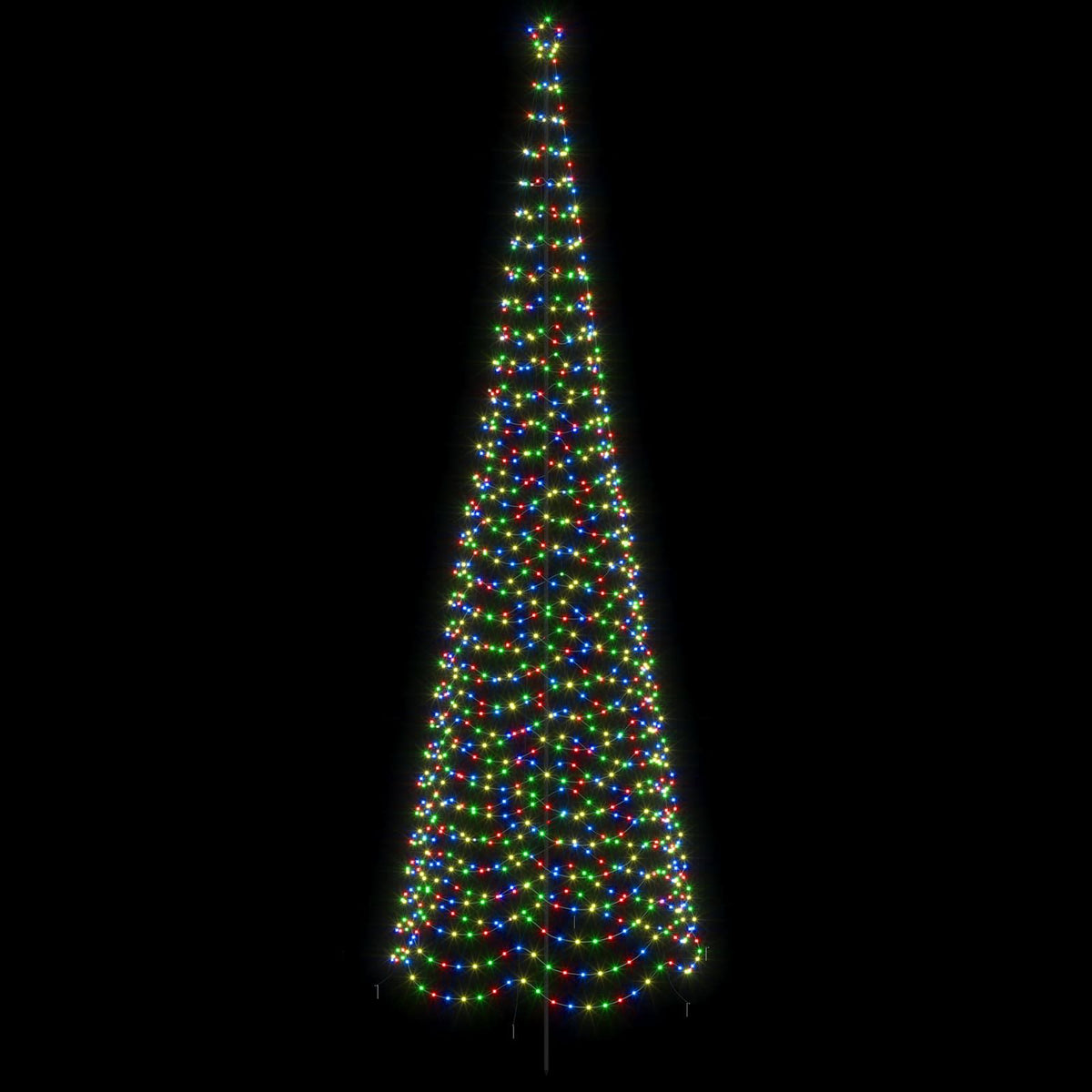 LED Spiral Christmas Tree with Spike EKENAS 500 cm 868 LEDs