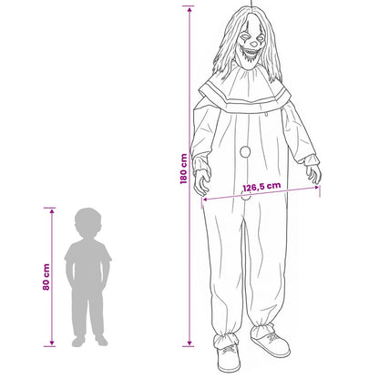 Halloween Scary Clown SPOOKA Yellow and Blue 126.5 x 180 cm
