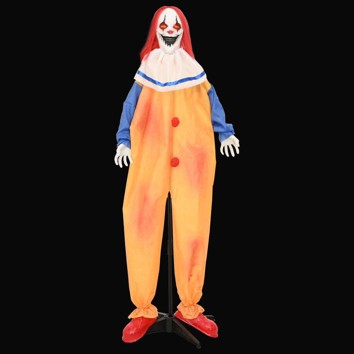 Halloween Scary Clown SPOOKA Yellow and Blue 126.5 x 180 cm