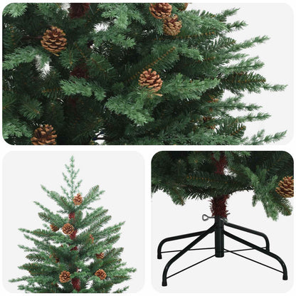 Artificial Hinged Christmas Tree 120 cm steel Green