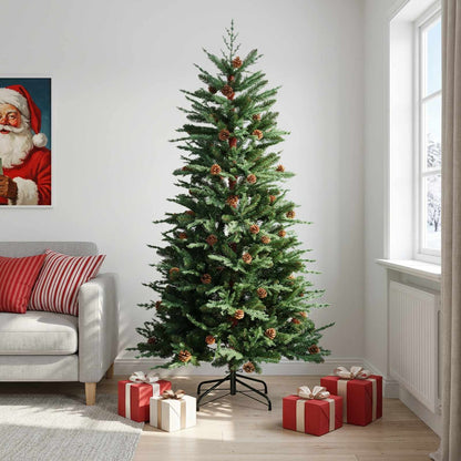 Artificial Hinged Christmas Tree 240 cm steel Green