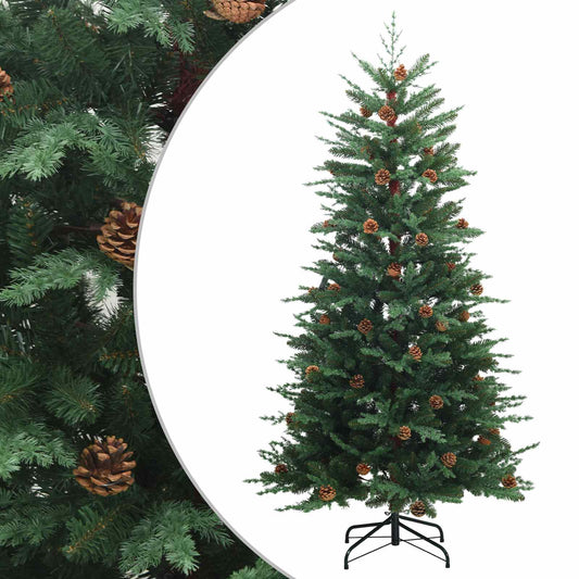 Artificial Hinged Christmas Tree 210 cm PE & PVC Green