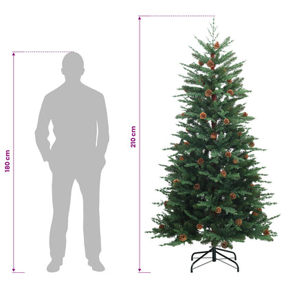 Artificial Hinged Christmas Tree 210 cm PE & PVC Green