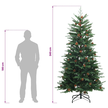 Artificial Hinged Christmas Tree 240 cm steel Green