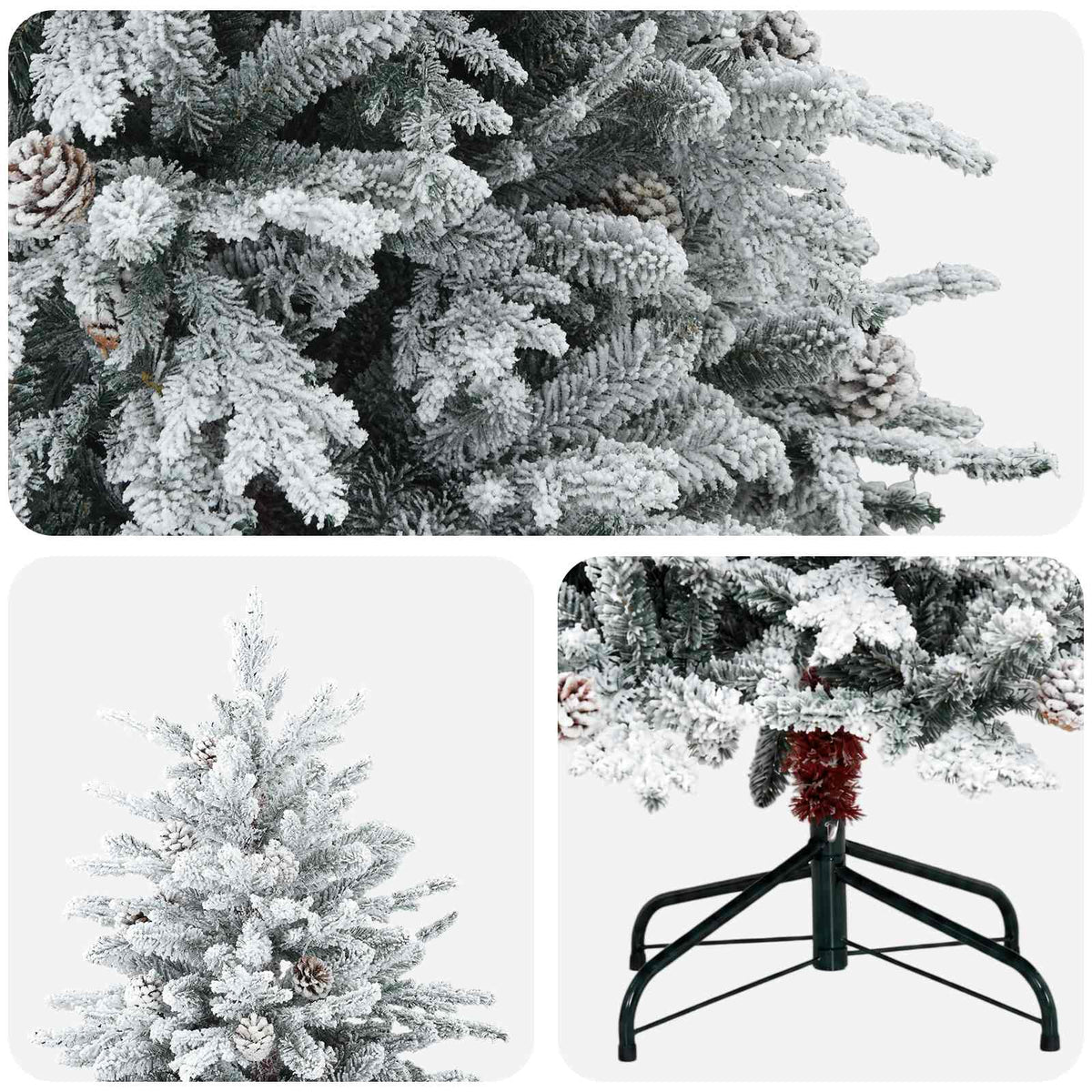 Artificial Hinged Christmas Tree 210 cm PE & PVC