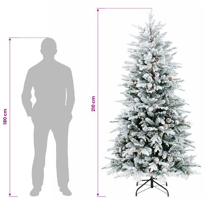 Artificial Hinged Christmas Tree 210 cm PE & PVC