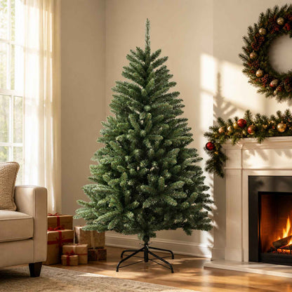 Artificial Hinged Christmas Tree 180 cm PVC Medium Green