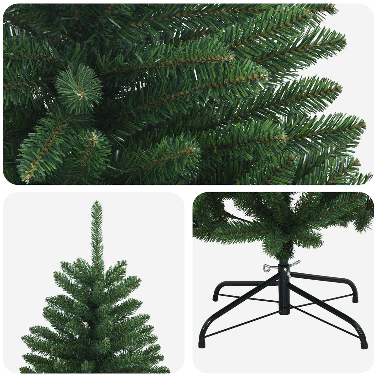 Artificial Hinged Christmas Tree 240 cm PVC Medium Green