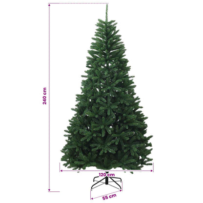 Artificial Hinged Christmas Tree 240 cm PVC Medium Green