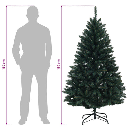Artificial Hinged Christmas Tree 180 cm PVC Dark Green