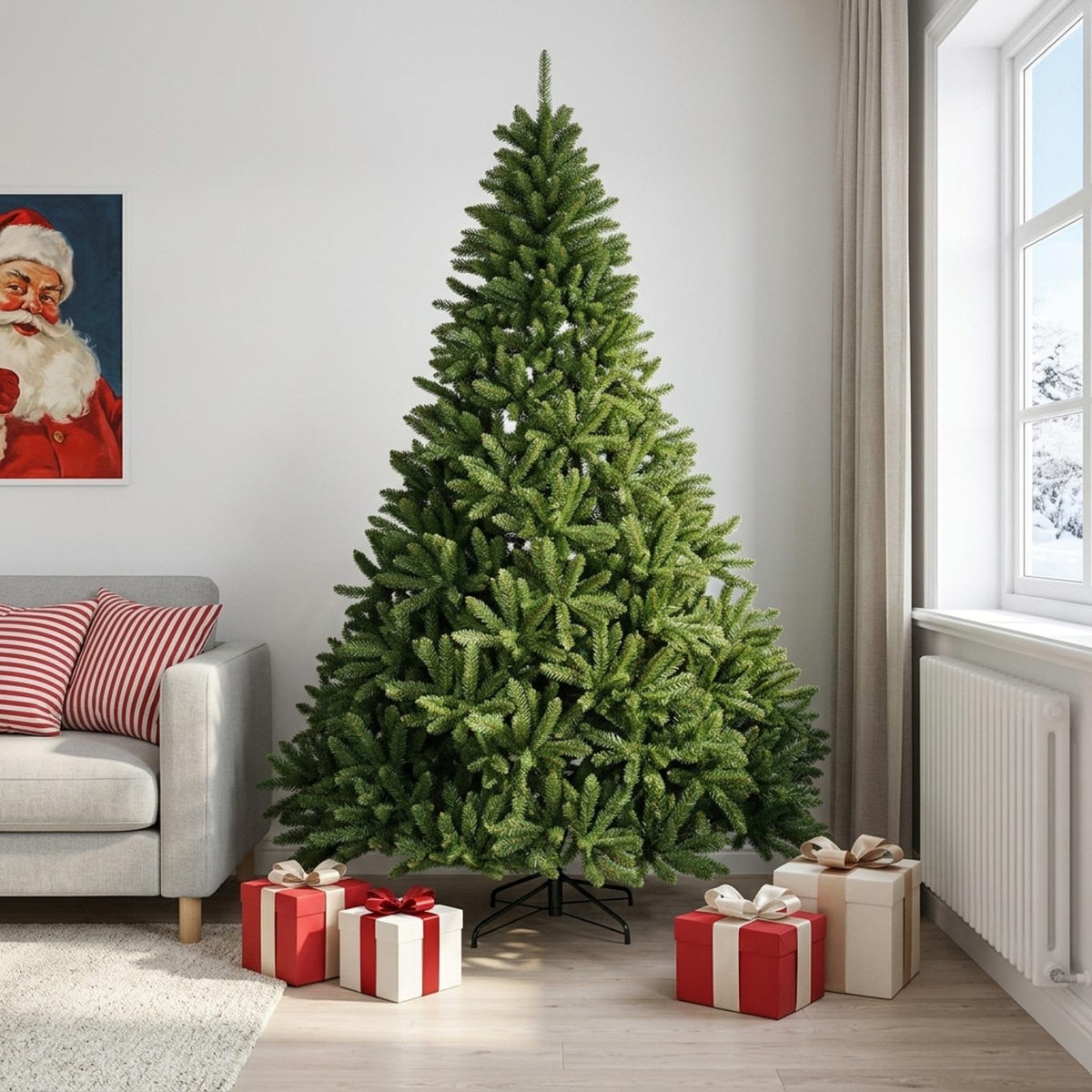 Artificial Hinged Christmas Tree 210 cm PVC Light Green