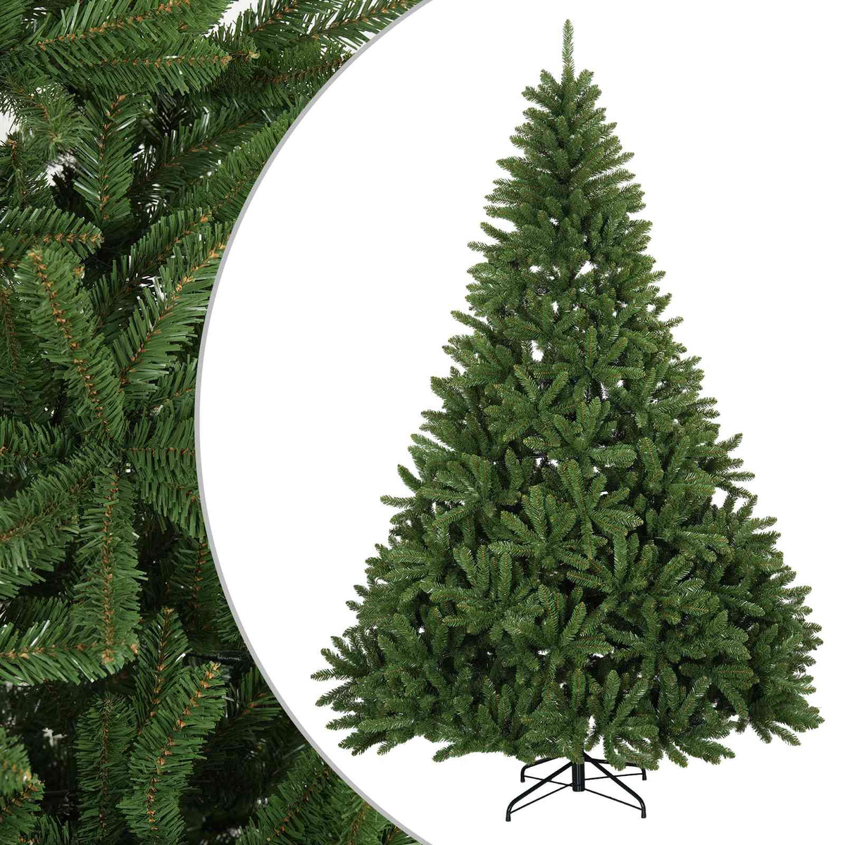 Artificial Hinged Christmas Tree 210 cm PVC Light Green