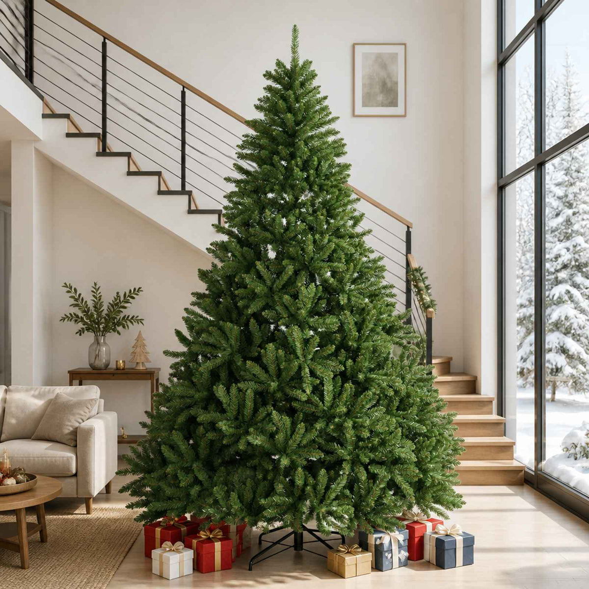 Artificial Hinged Christmas Tree 270 cm PVC Light Green