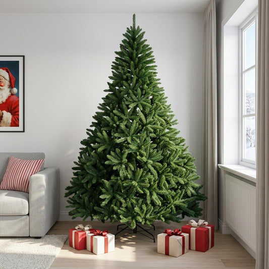 Artificial Hinged Christmas Tree 240 cm PVC Medium Green