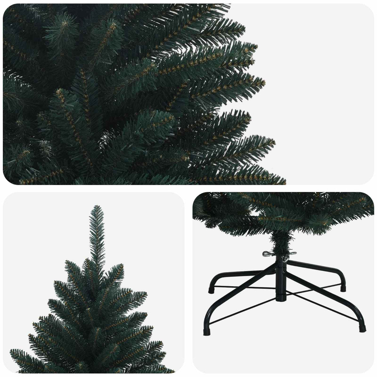 Artificial Hinged Christmas Tree 150 cm PVC Dark Green