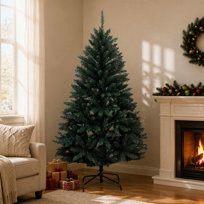 Artificial Hinged Christmas Tree 180 cm PVC Dark Green