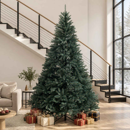 Artificial Hinged Christmas Tree 270 cm PVC Dark Green