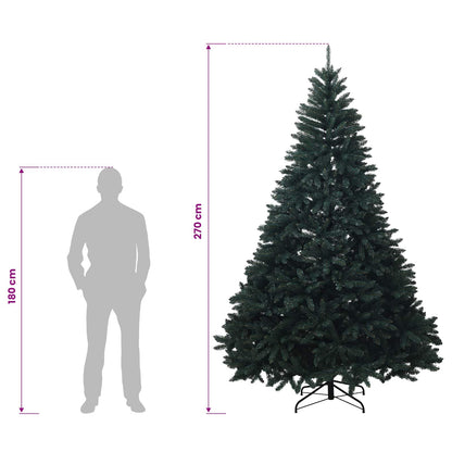 Artificial Hinged Christmas Tree 270 cm PVC Dark Green