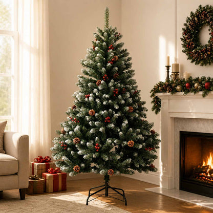 Artificial Hinged Christmas Tree 180 cm PVC