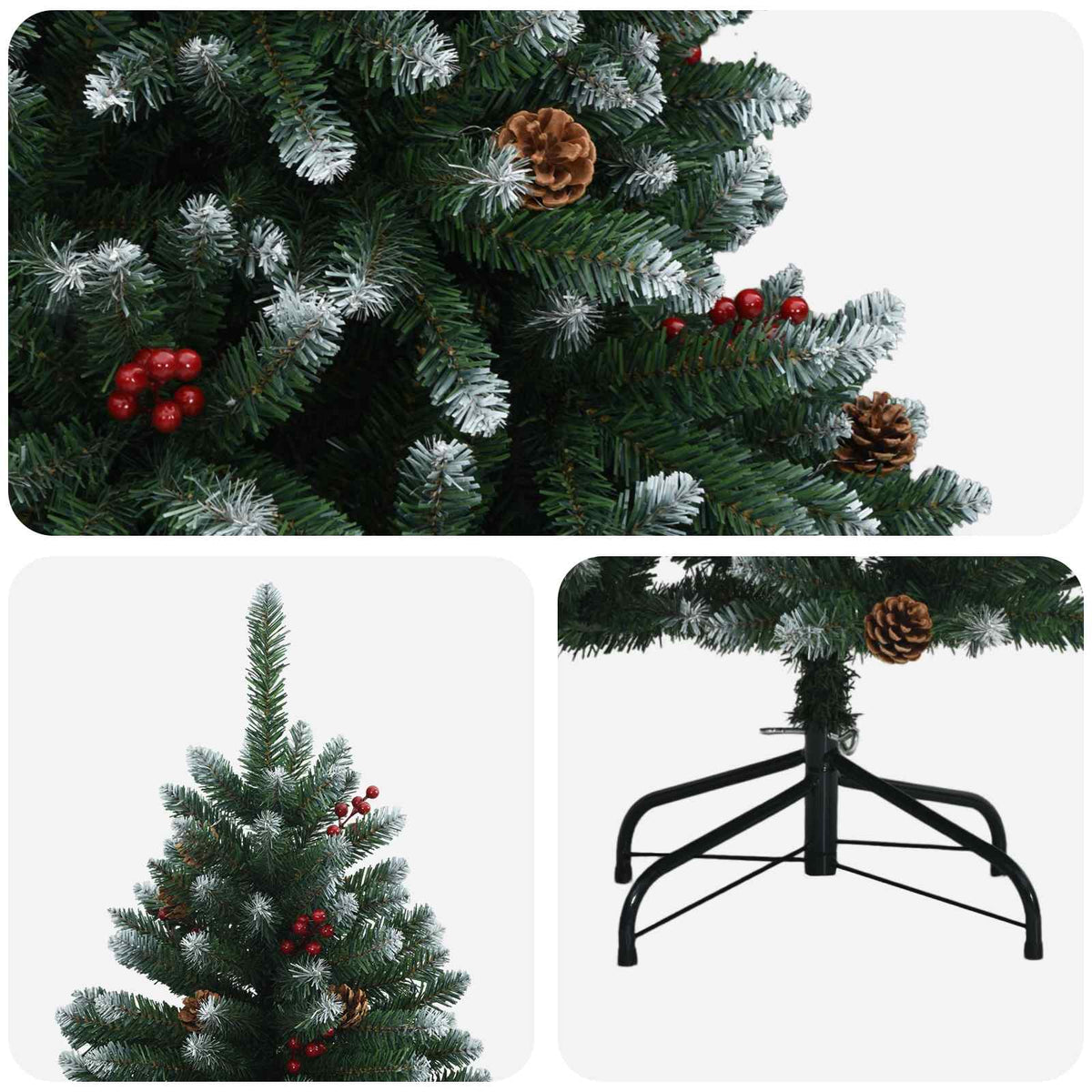 Artificial Hinged Christmas Tree 180 cm PVC