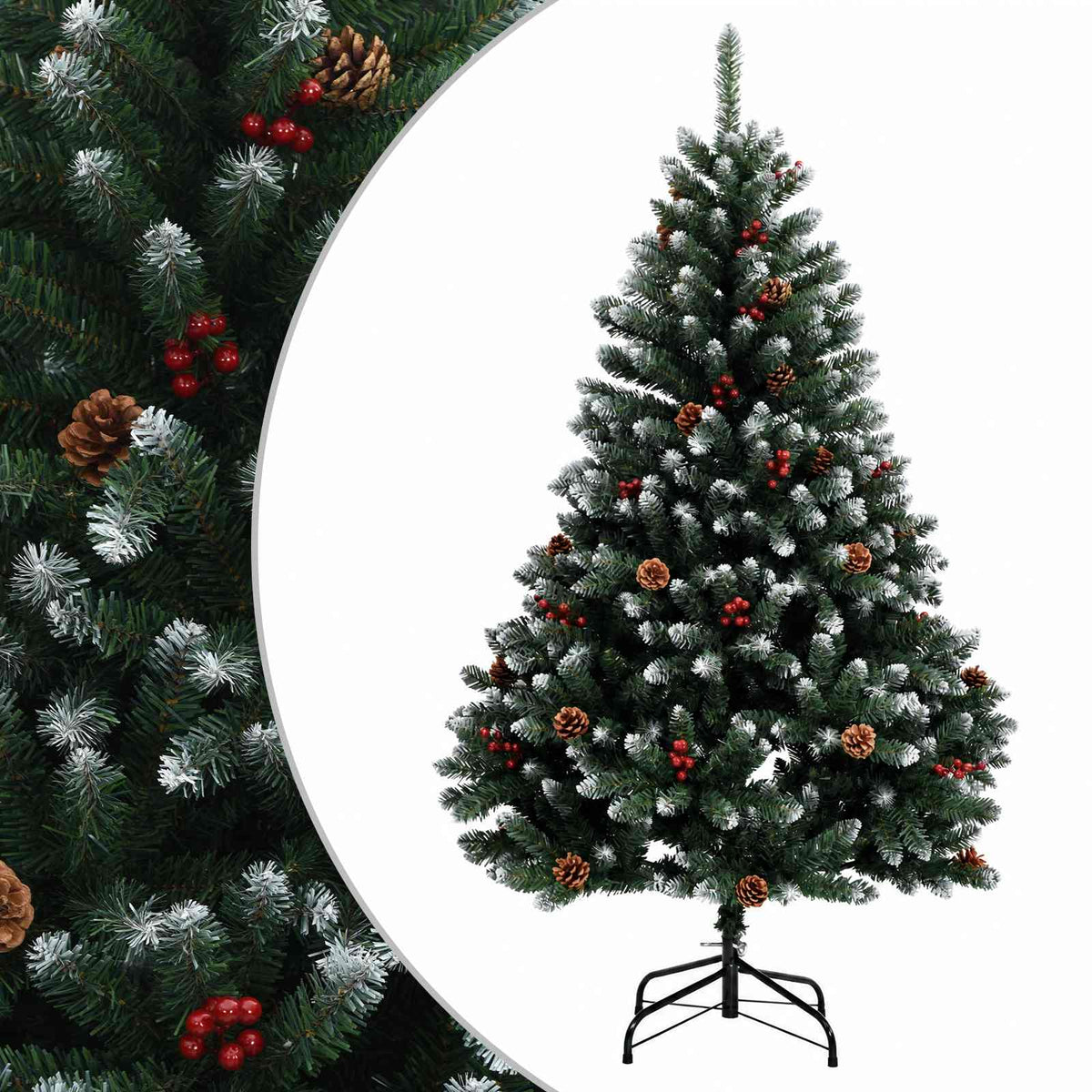 Artificial Hinged Christmas Tree 180 cm PVC
