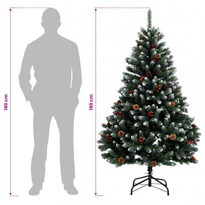 Artificial Hinged Christmas Tree 180 cm PVC