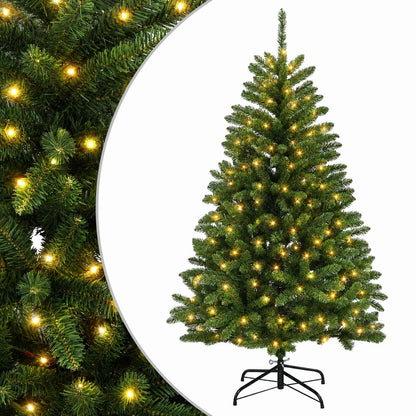 Artificial Hinged Christmas Tree 180 cm 300 LEDs Warm White