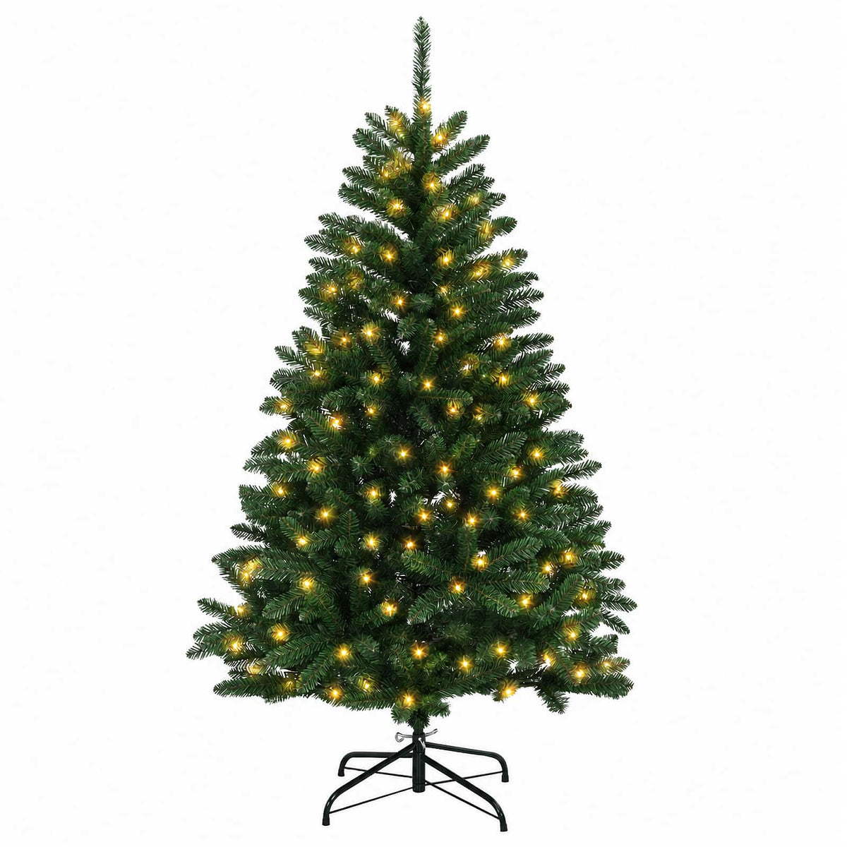 Artificial Hinged Christmas Tree 180 cm 300 LEDs Warm White