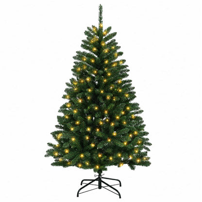 Artificial Hinged Christmas Tree 180 cm 300 LEDs Warm White