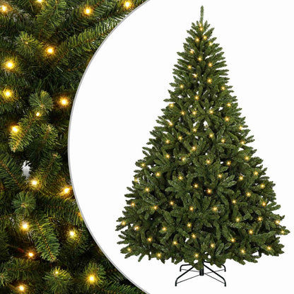 Artificial Hinged Christmas Tree 270 cm 600 LEDs Warm White