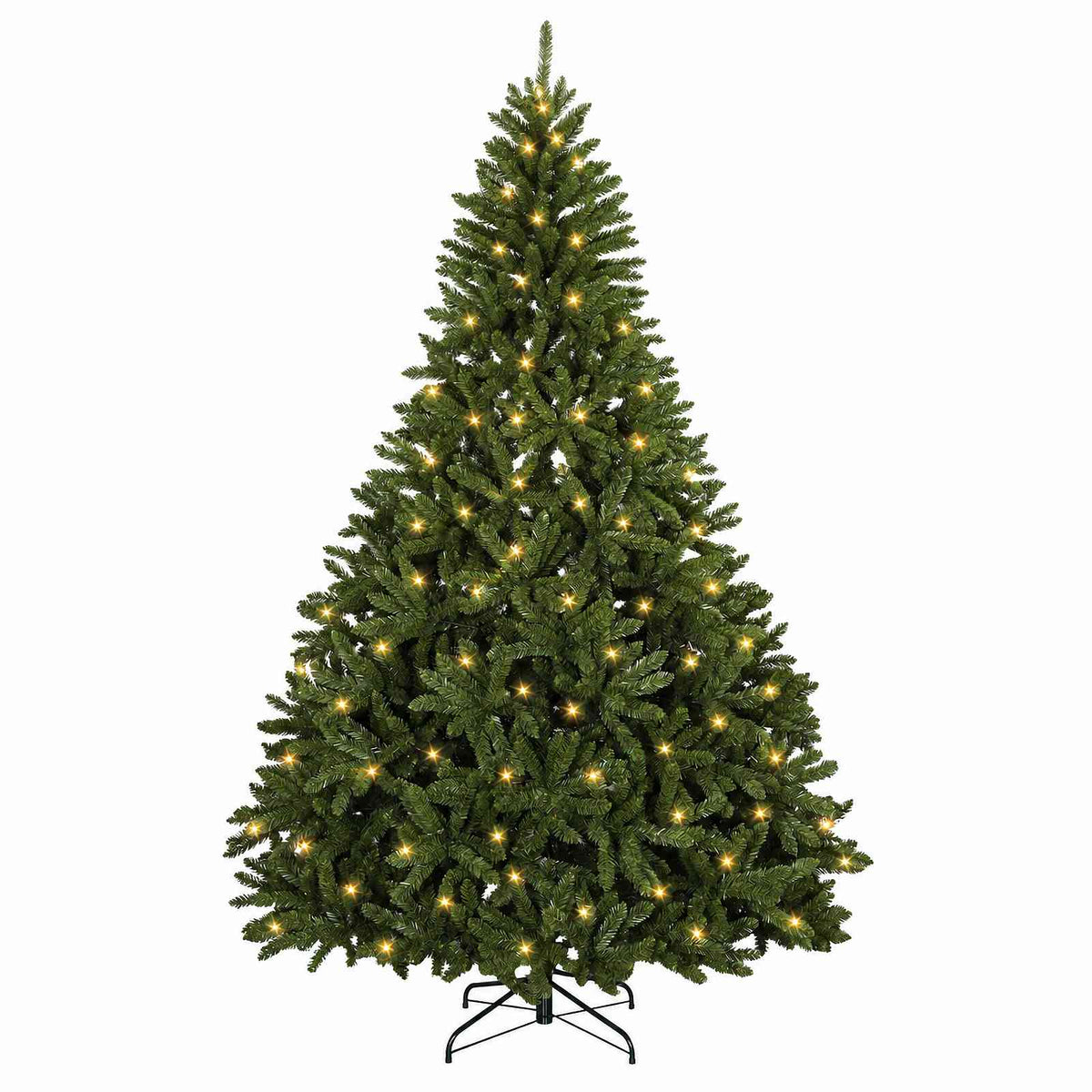 Artificial Hinged Christmas Tree 270 cm 600 LEDs Warm White