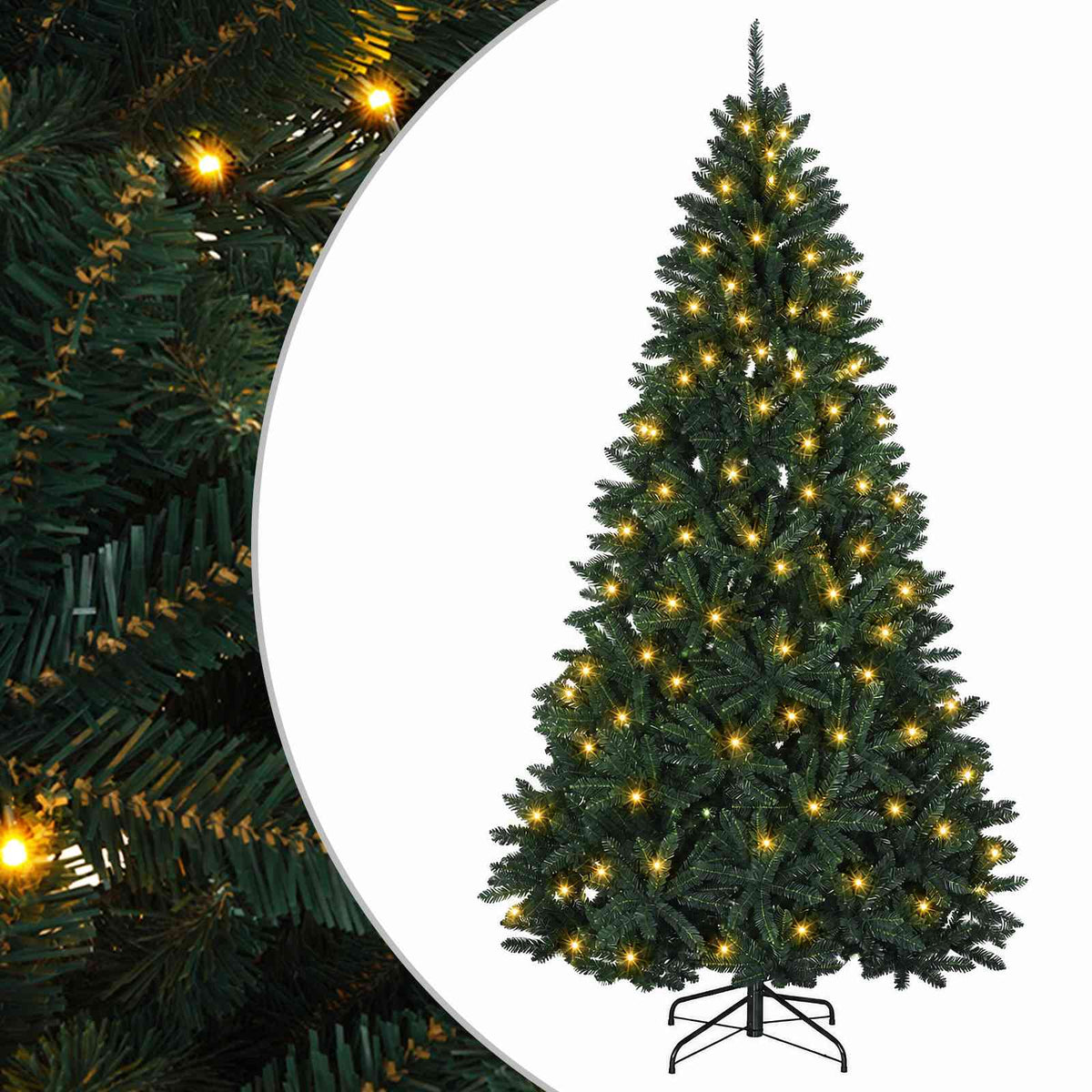 Artificial Hinged Christmas Tree 300 cm 1000 LEDs Warm White
