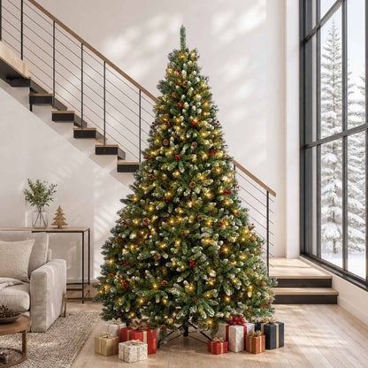 Artificial Hinged Christmas Tree 300 cm 1000 LEDs Warm White