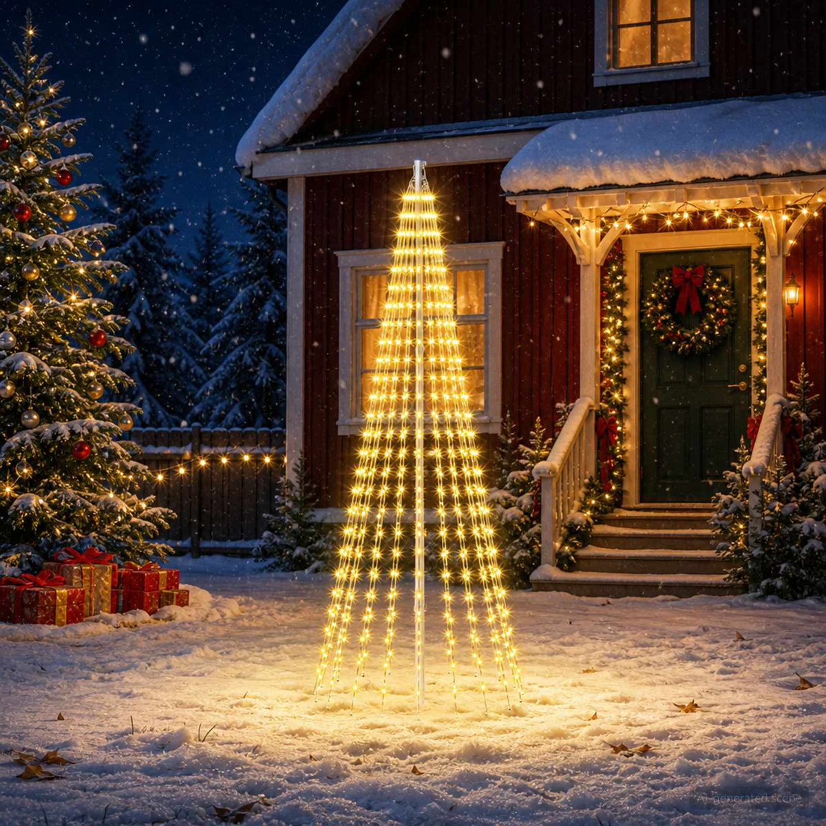 Christmas Tree Light with Spikes 500 LEDs Warm White and