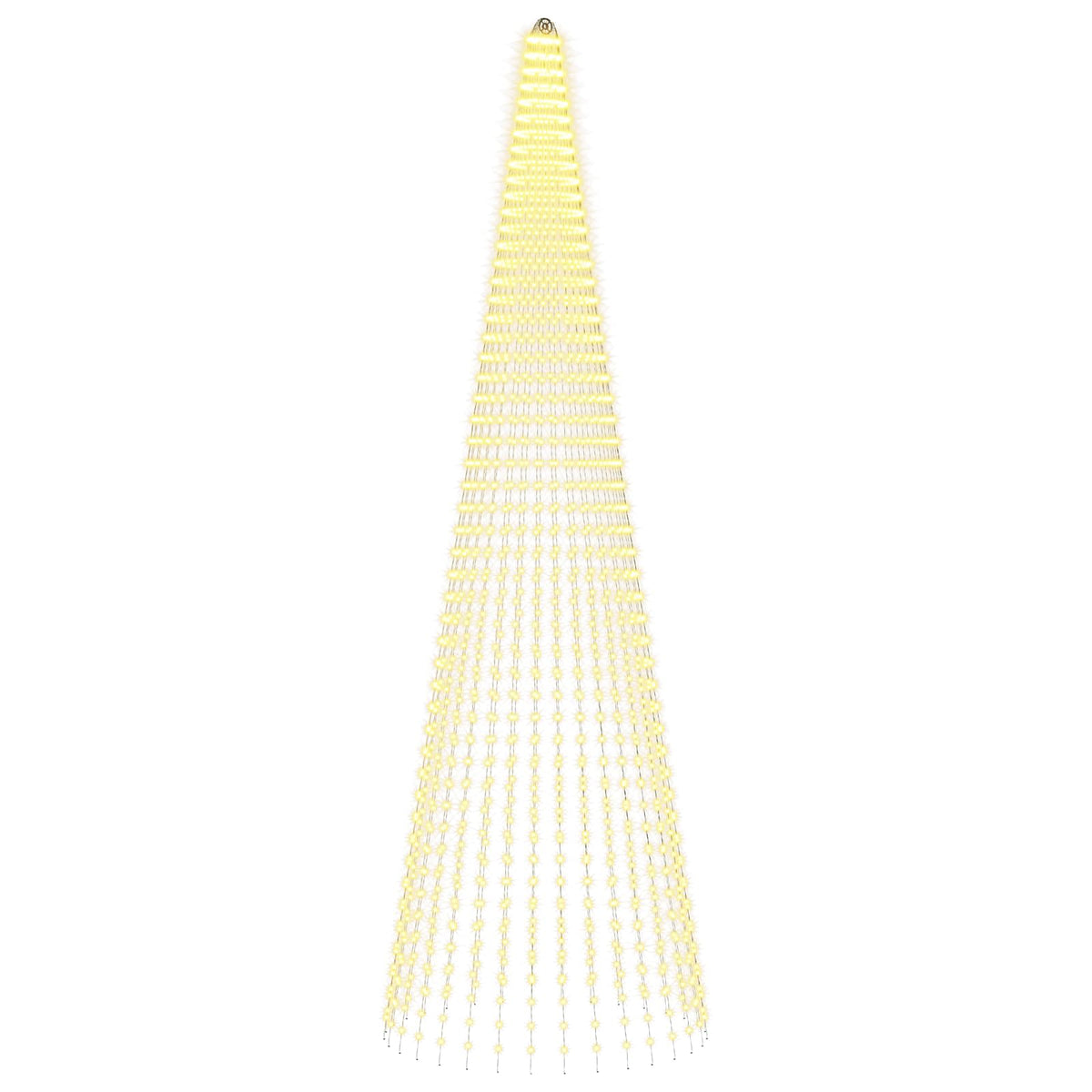 Christmas Tree Light with Spikes 1632 LEDs Warm White and