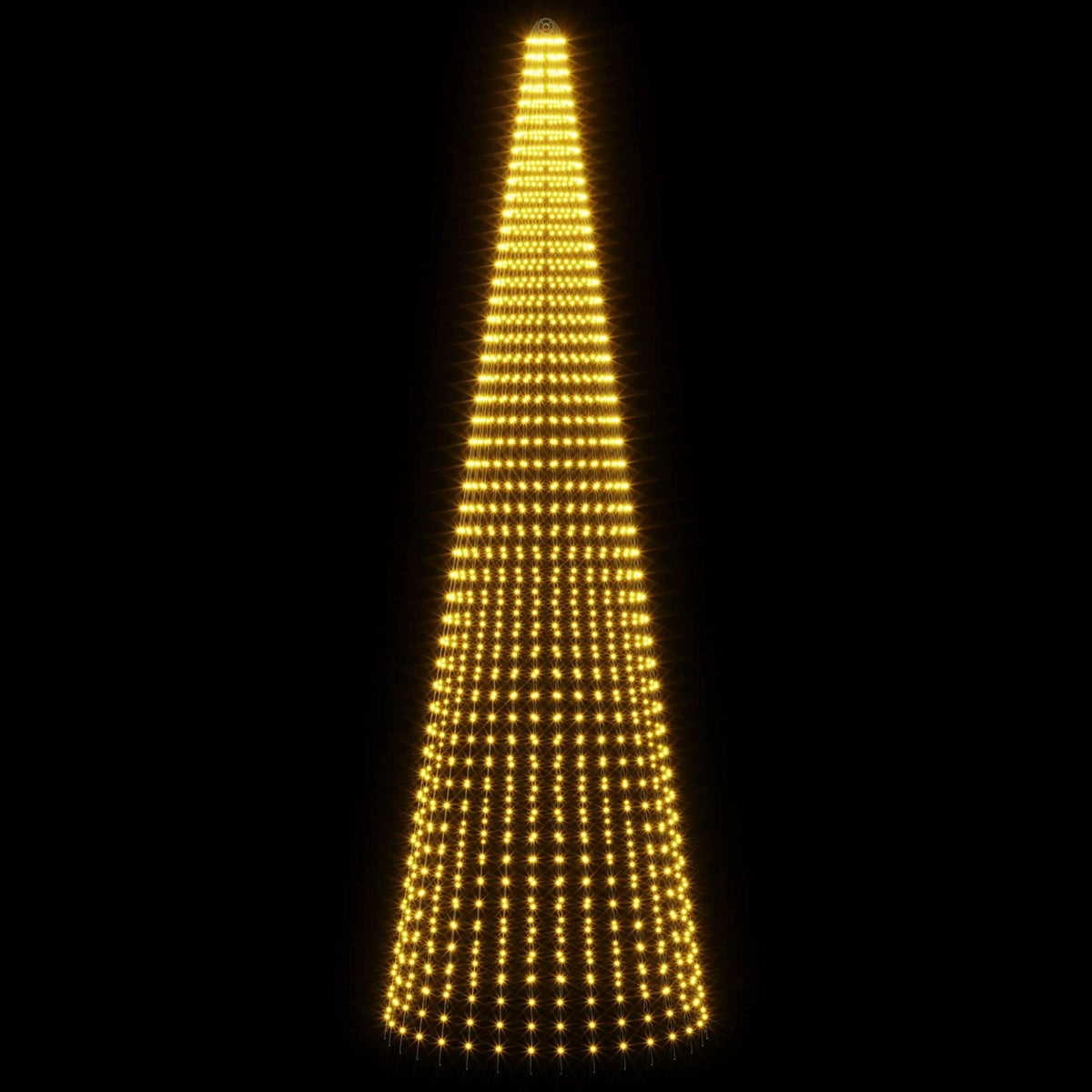 Christmas Tree Light with Spikes 1632 LEDs Warm White and