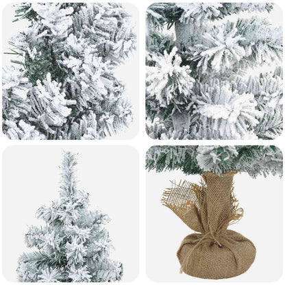 Mini Christmas Tree Set 45 cm PVC Green and White