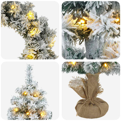 Mini Christmas Tree Set 45 cm 125 LEDs Warm White PVC