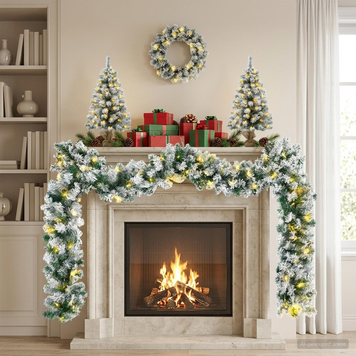 Mini Christmas Tree Set 60 cm 125 LEDs Warm White PVC