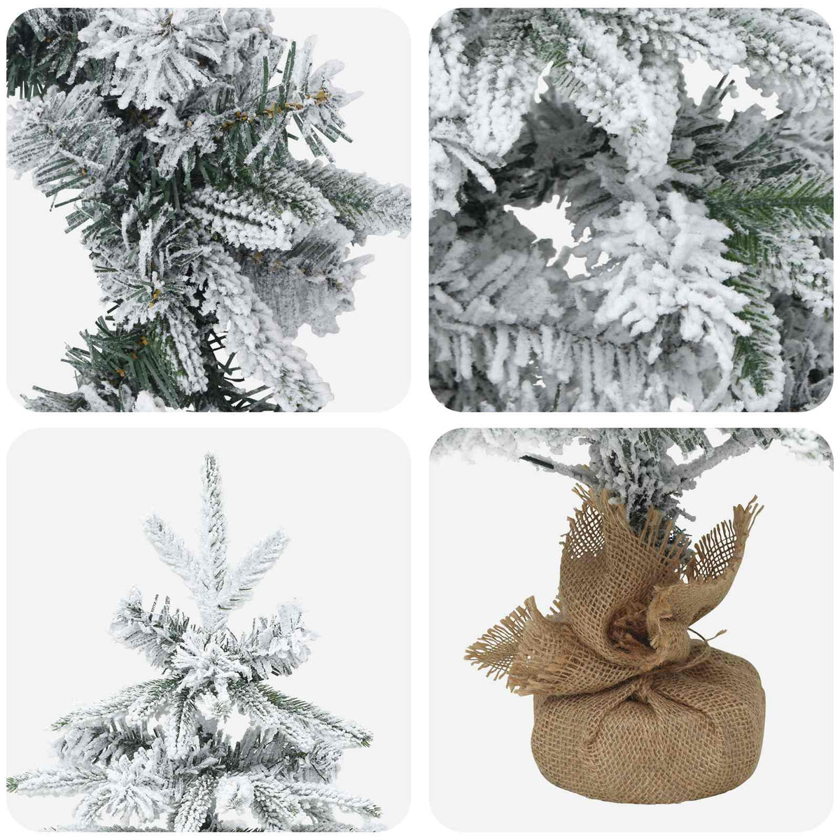 Mini Christmas Tree 45 cm PVC and PE Green and White