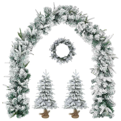 Mini Christmas Tree 45 cm PVC and PE Green and White