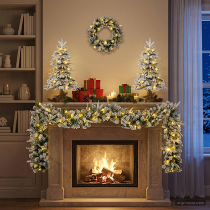Mini Christmas Tree Set 60 cm 125 LEDs Warm White PVC and PE
