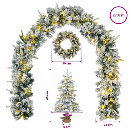 Mini Christmas Tree 45 cm 125 LEDs Warm White PVC and PE