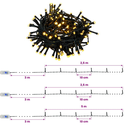 Mini Christmas Tree 45 cm 125 LEDs Warm White PVC and PE