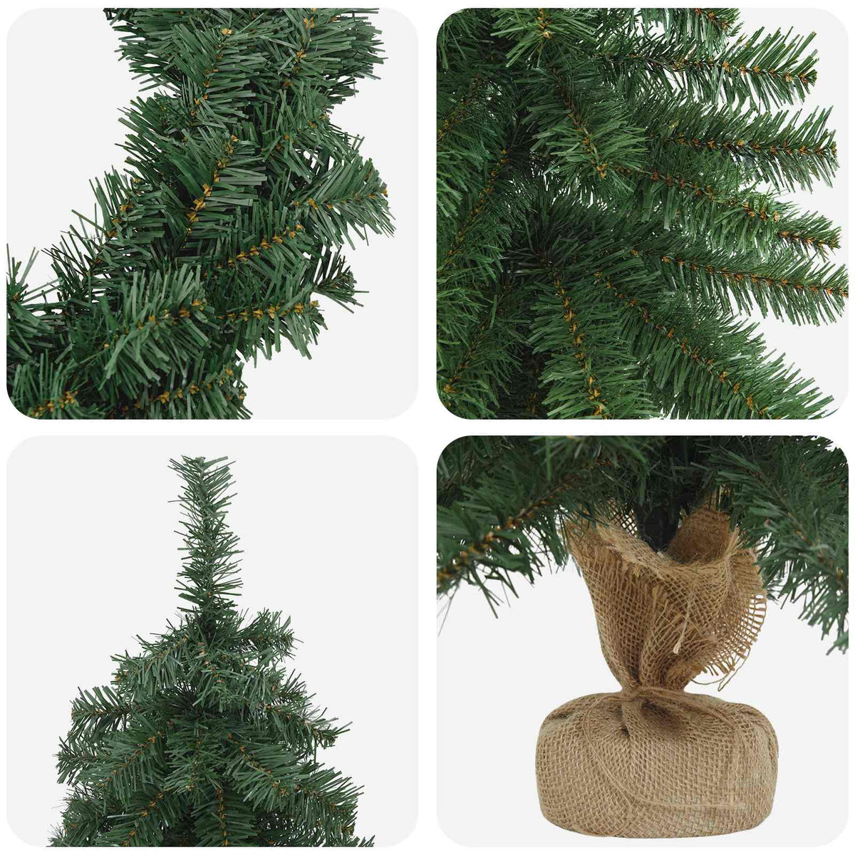Mini Christmas Tree Set 60 cm PVC Green