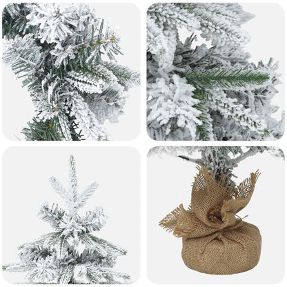 Mini Christmas Tree 60 cm PVC and PE Green and White