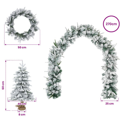 Mini Christmas Tree 60 cm PVC and PE Green and White