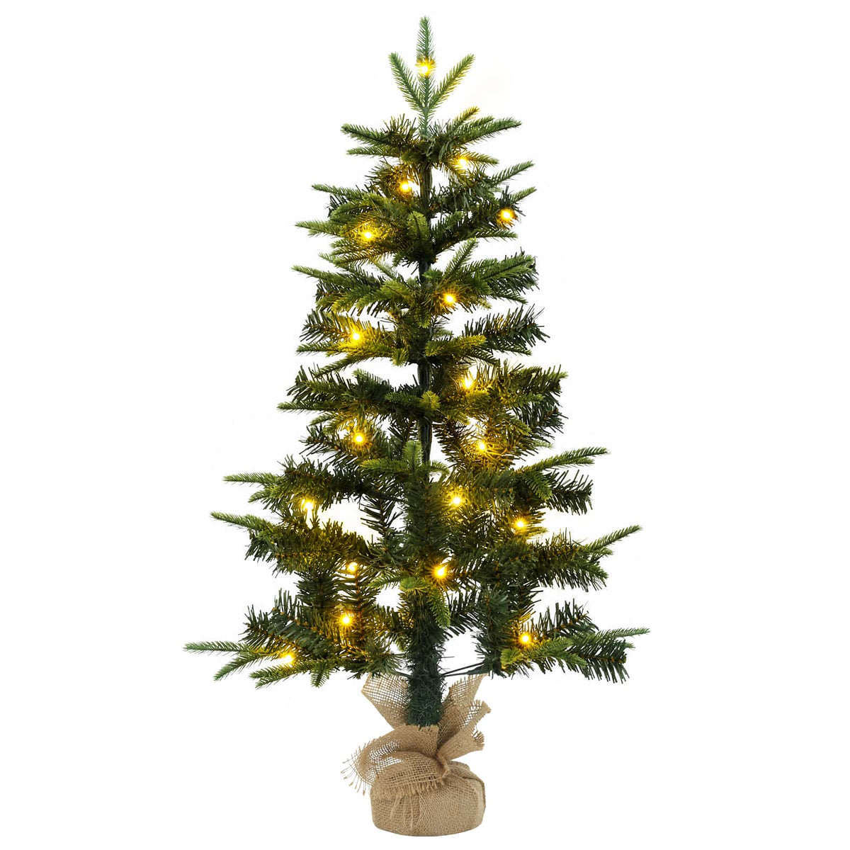 Mini Christmas Tree Set 60 cm 125 LEDs Warm White PVC and PE