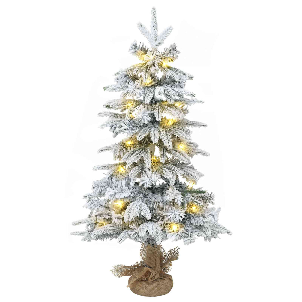Mini Christmas Tree Set 60 cm 125 LEDs Warm White PVC and PE